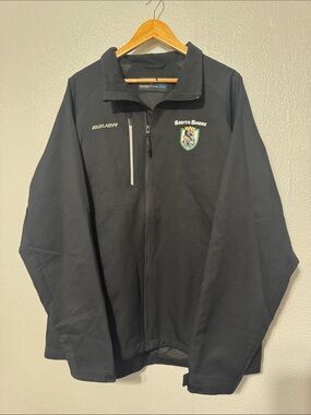 Bauer South Shore Kings Junior Hockey Full Zip Warm Up Jacket Black Men's XL